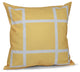 Geometric Decorative Outdoor Pillow, Lemon, 20"x20"
