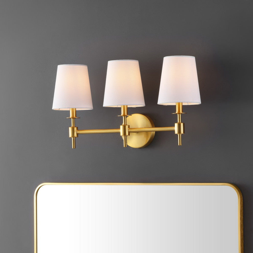Safavieh Davielle 3 Lt 21" Wall Sconce, Brass