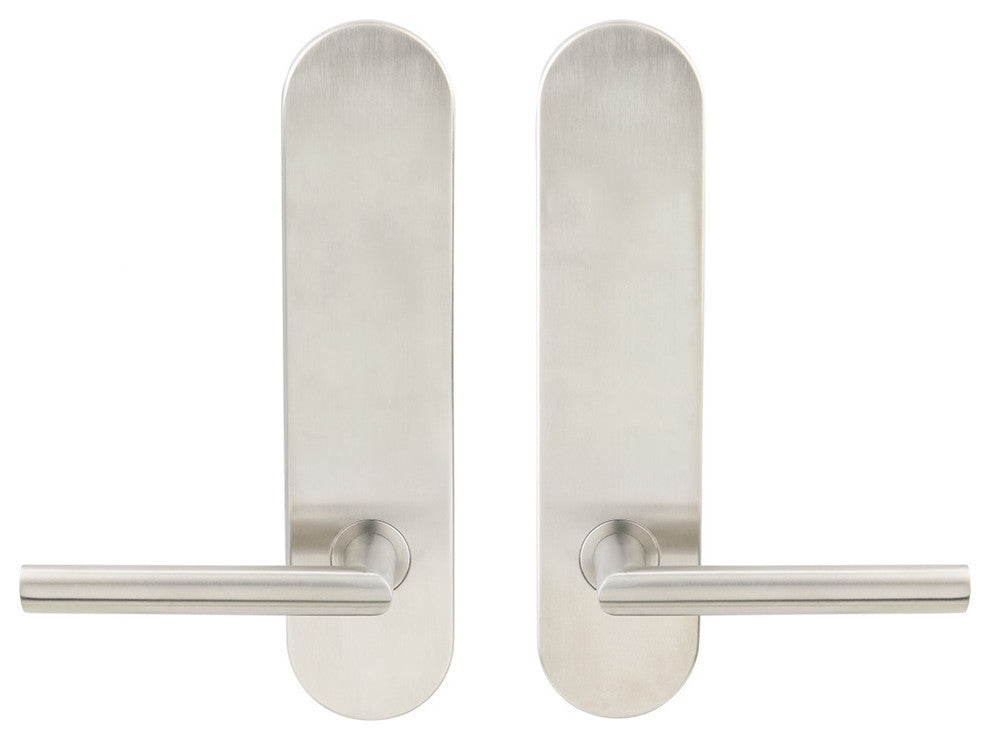 Stockholm Lever, Tubular Privacy, Satin Stainless Steel, 2-3/4" Backset