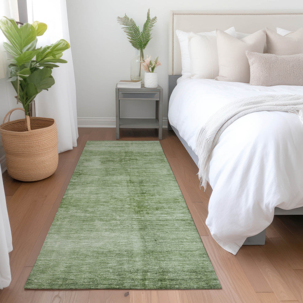 Machine Washable Indoor/Outdoor Chantille ACN1884 Aloe 2'3" x 7'6" Runner Rug