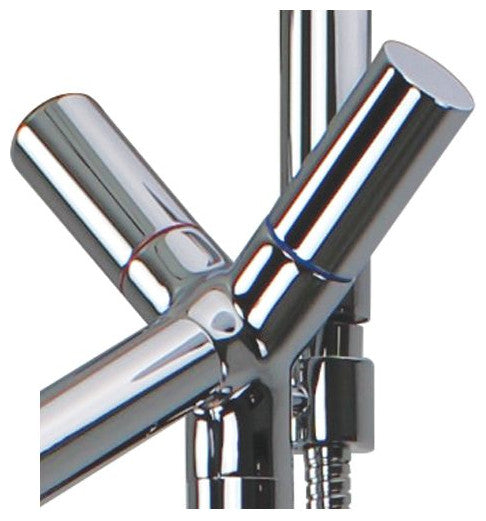 Transolid Anais 60"x30"x24" Freestanding Tub and Faucet Kit, White