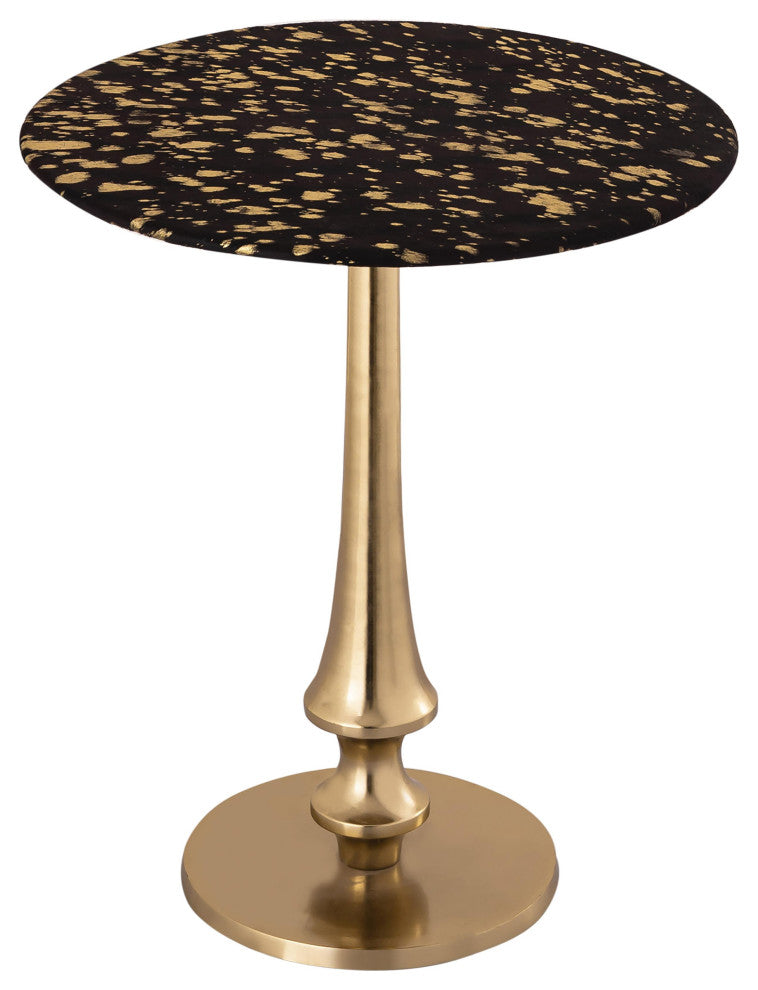 Gold Goathide Side Table