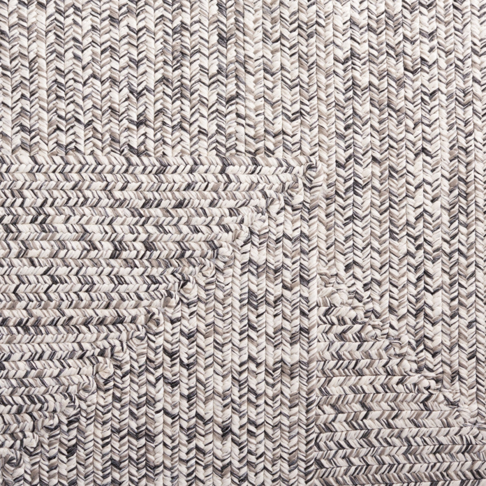Safavieh Braided BRA201 Rug Machine-Washable, Grey/Ivory, 5' Square