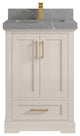 Boston 24" Single Sink Bath Vanity in Fine Grain 2" Piatra Gray