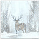 "Deer in Winter Wonderland" Canvas Wall Art, 20"x20"