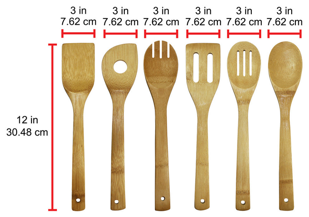 Oceanstar 6 Piece Bamboo Cooking Utensil Set