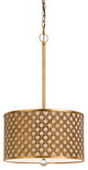 60W Fairview Metal Pendant, French Gold Finish