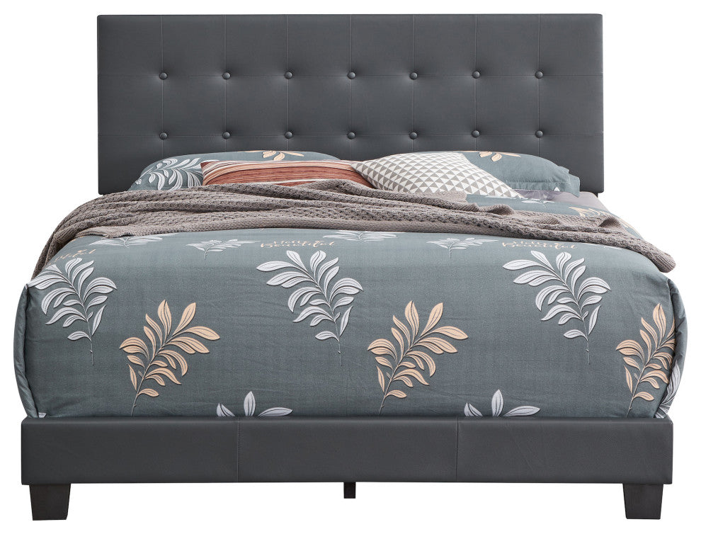 Caldwell Bed, Dark Gray, Queen