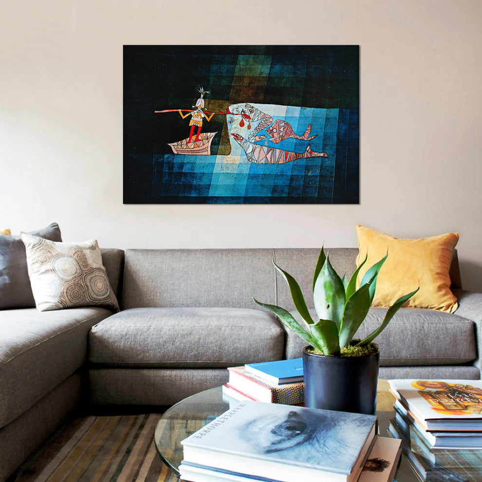 "Sinbad The Sailor" by Paul Klee, Canvas Print, 26x18"