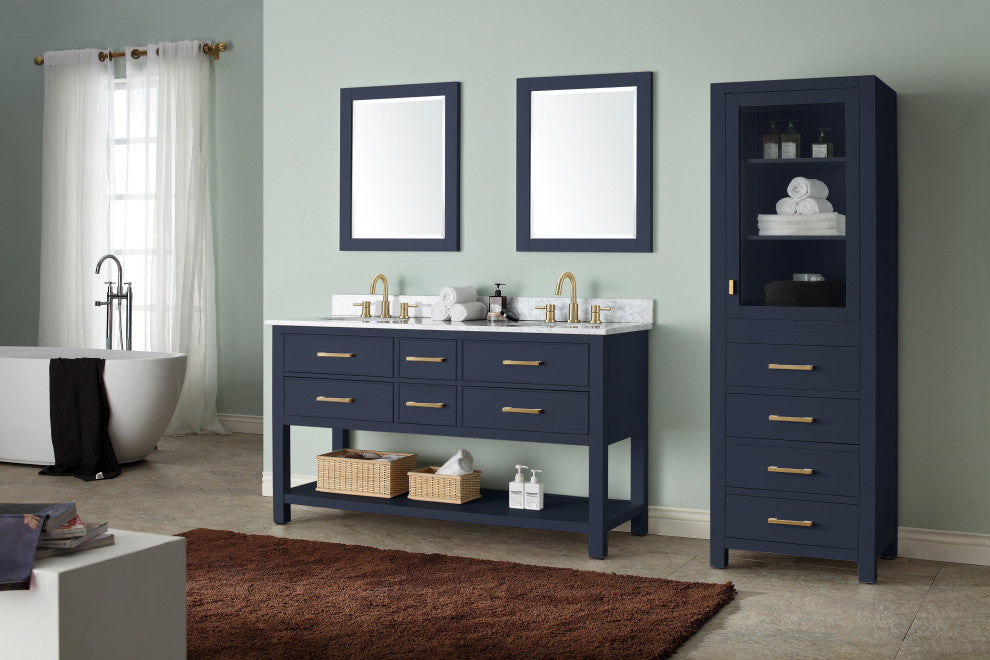 Avanity Brooks 60" Bath Vanity Only, Navy Blue