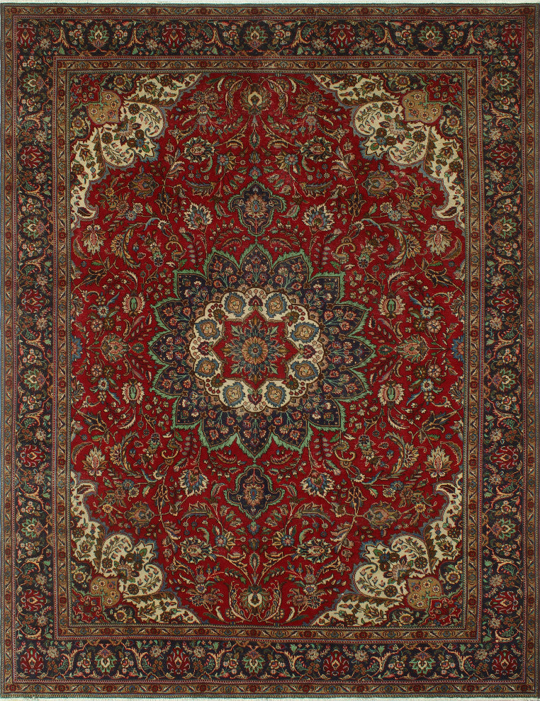 Fine Vintage Distressed Beretun Red Rug