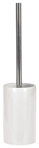 White Non-Slip Porcelain Bathroom Accessories Set, Toilet Brush