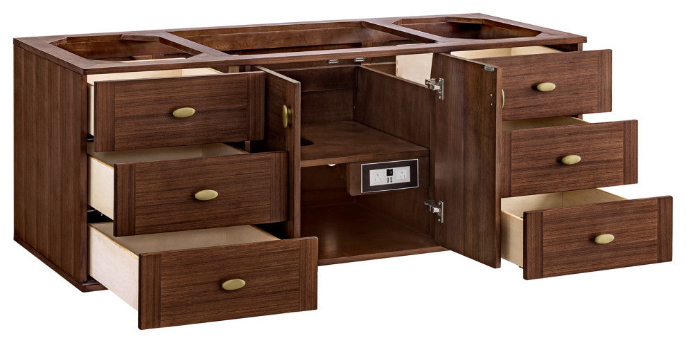 Amberly 60" Single Vanity, Mid-Century Walnut