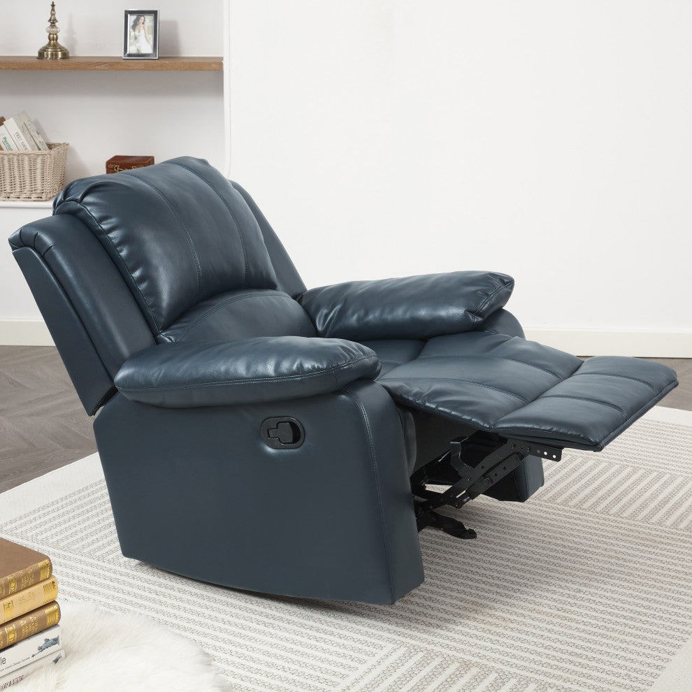 Clifton Leather Gel Recliner, Midnight Blue