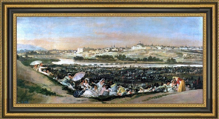Francisco Jose de Goya Y Lucientes the Meadow of San IsidroCanvas Print, 14"x28"