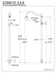 Polished Chrome Vintage 60" Add on Shower with 12" Shower Arm CCR6121