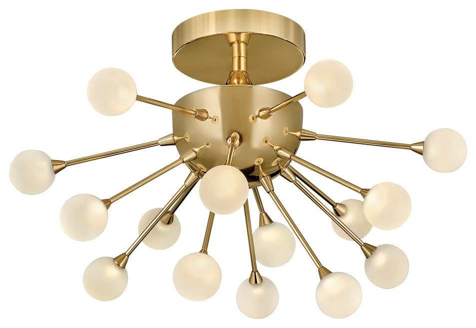 Fredrick Ramond Impulse 15-Light Semi-Flush Mount, Polished Gold