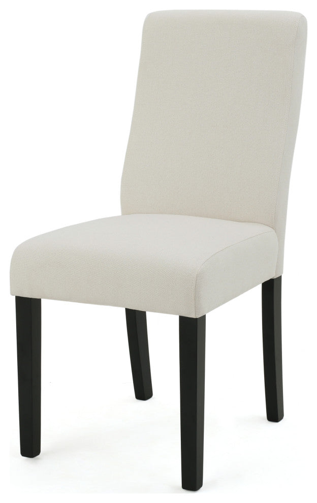 GDF Studio Arthur Contemporary Fabric Dining Chair, Set of 2, Ivory
