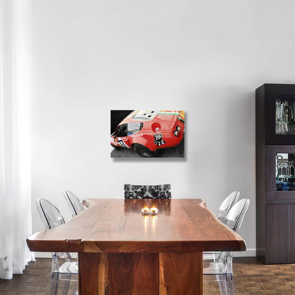 "Ferrari Reear Detail Watercolor" Fine Art Print