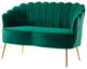 Upholstered 52" Loveseat With Tufted Back, Green