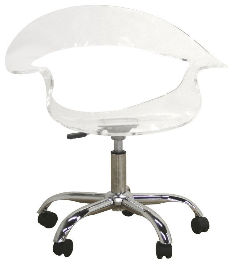 Baxton Studio Elia Acrylic Swivel Chair