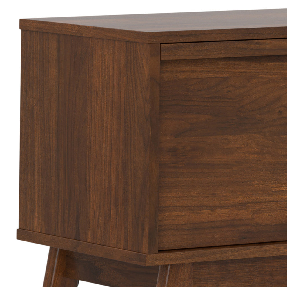 Lennon 72" Low TV Stand, Walnut Veneer