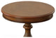 Anna Pedestal Base Accent Table, Chestnut