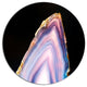 Beautiful Slice Of Agate On Black, Abstract Disc Metal Wall Art, 11"