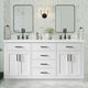 Ariel Hepburn 66"  Double Oval Sinks Vanity, Carrara Quartz
