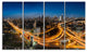"Highway and Main Traffic Bangkok" Canvas Print48"x28", 4-Panels