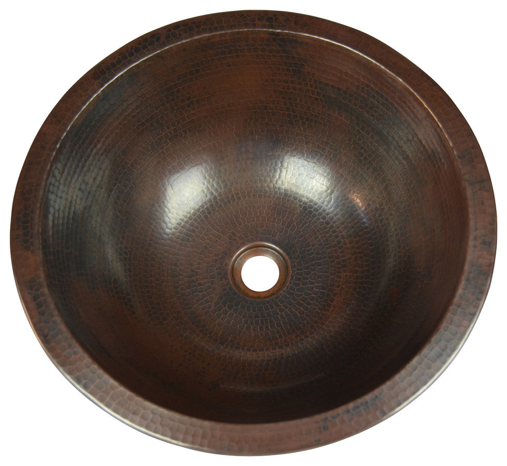 Round 17" Copper Sink Apron .5 inch