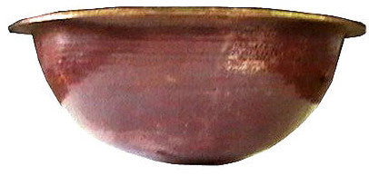 Hammered Round Natural Bathroom Copper Sink