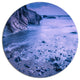 Calm Time Lapse On Beach At Sunset, Seashore Round Wall Art, 38"
