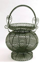 Metal Decorative Wire Basket, Weathered charcoal