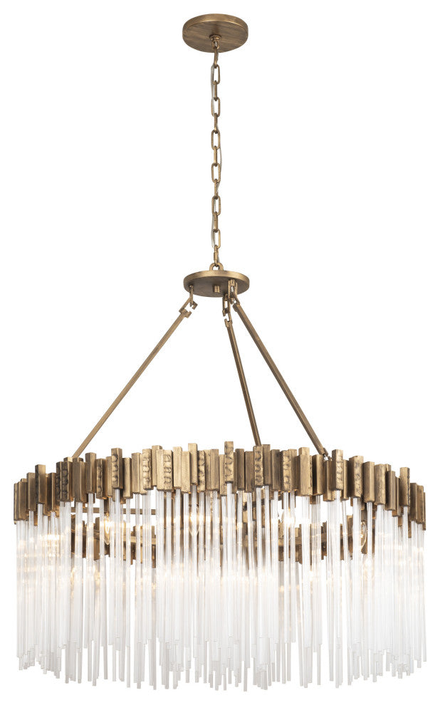 Matrix 12 Light Pendant, Havana Gold