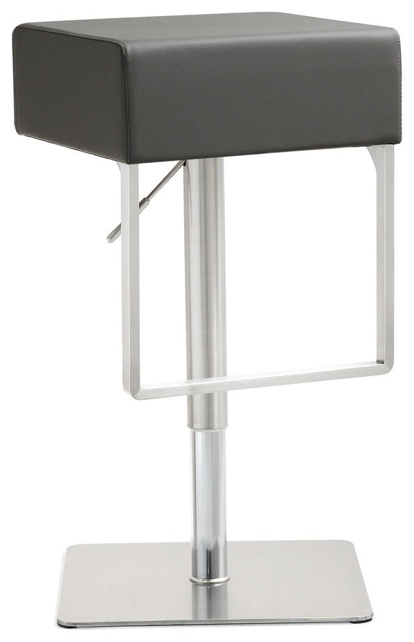 Seville Grey Stainless Adjustable Barstool - Grey
