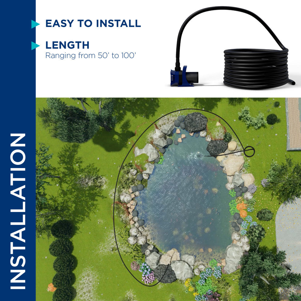 Alpine Wall PVC Black Tubing, 3.74"Tall