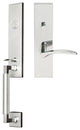 Crest Lever, Mortise Entry Handleset, Left Hand, Polished Stainless Steel