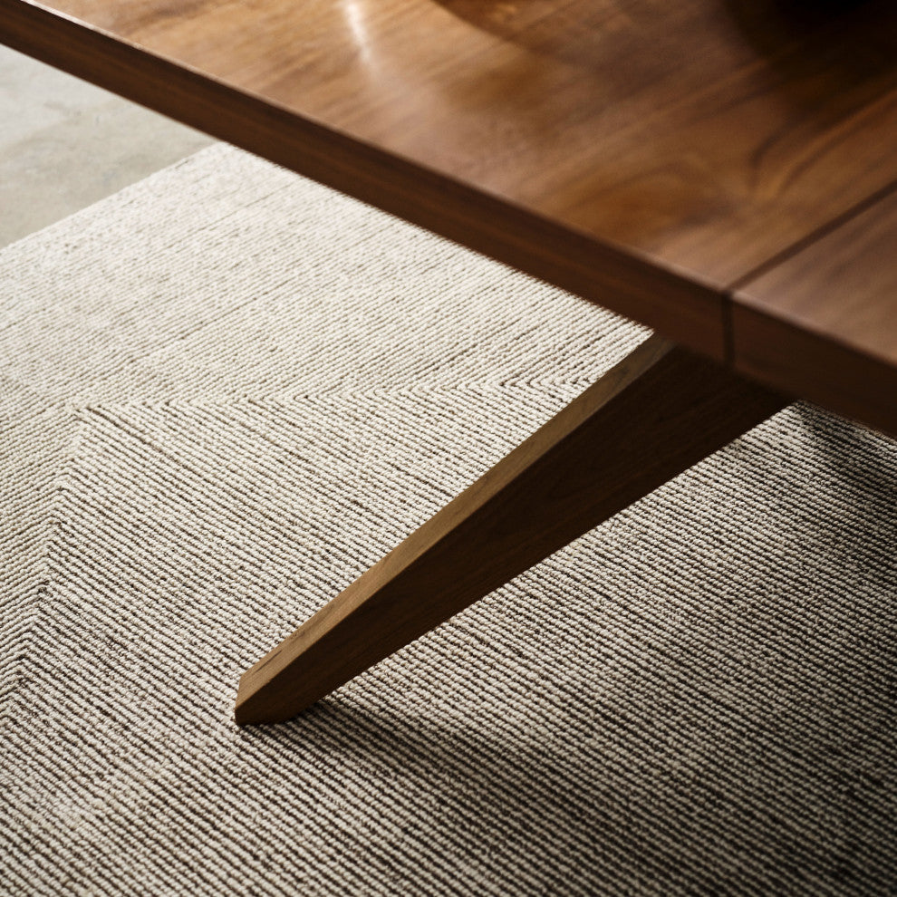 Stoic Wool Area Rug, Beige 2' 6" x 8'