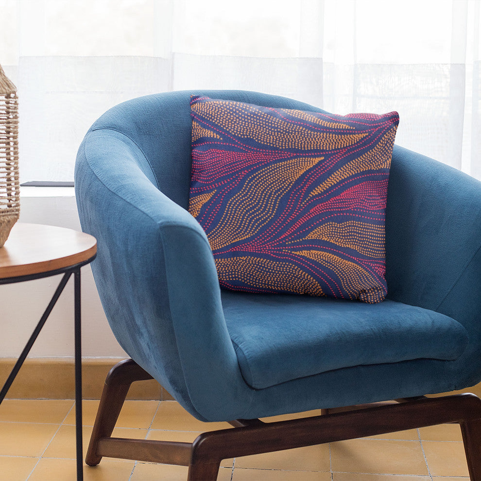 Plutus Multi-Color Leafs Floral Luxury Throw Pillow, 26"x26"