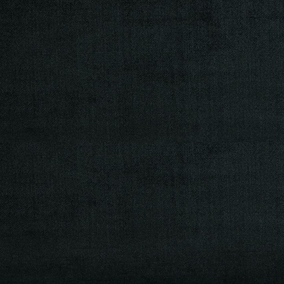 Black Solid Shiny Velvet Luxury Throw Pillow, Double sided 22"x22"