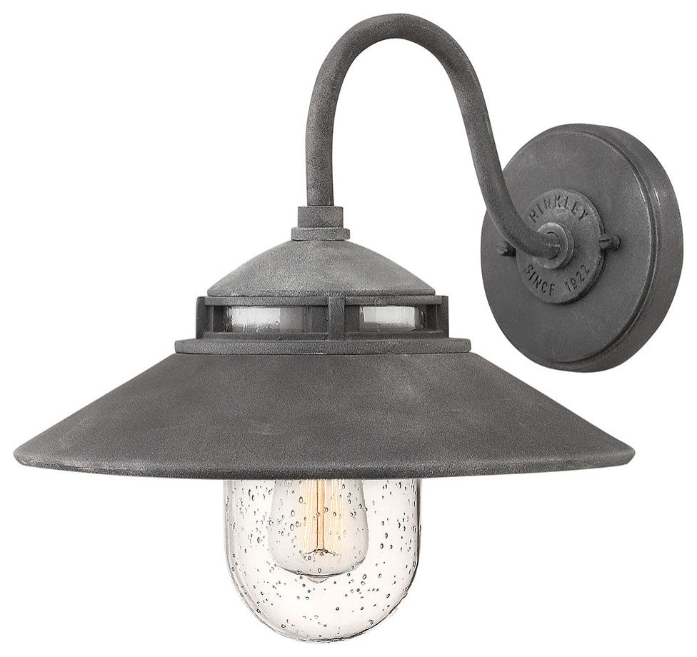 Hinkley Atwell Small Wall Mount Lantern, Aged Zinc