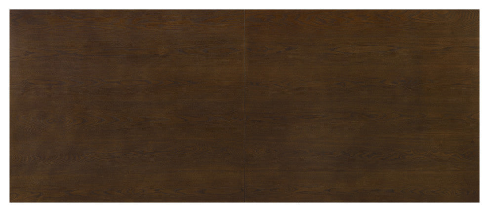GDF Studio 95" Rubberwood Dining Table With U-Shaped Legs, Walnut