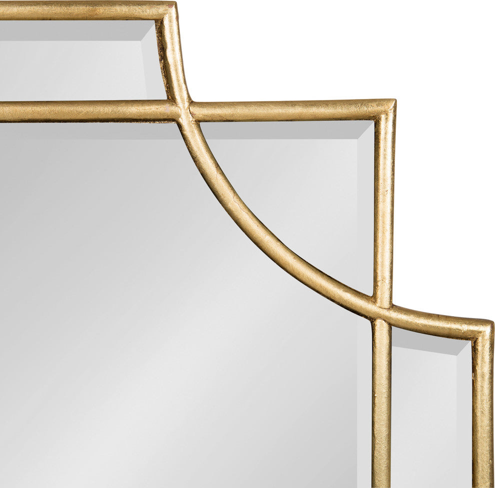 Minuette Decorative Rectangle Wall Mirror, Gold 24x36