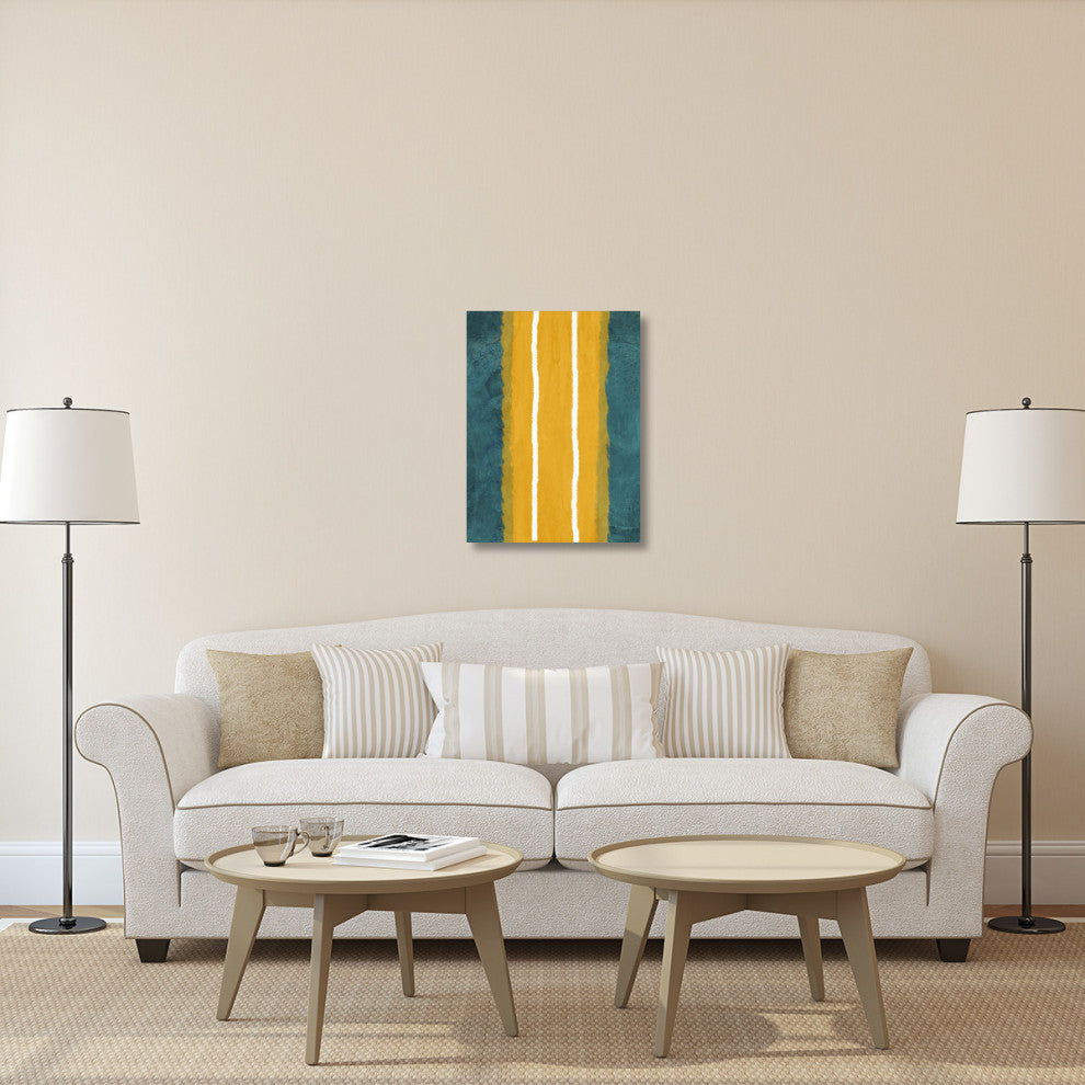 "Green And Yellow Abstract Theme 2" Fine Art Print