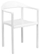 Flash Furniture Hercules Plastic Cafe Stacking Chair in White