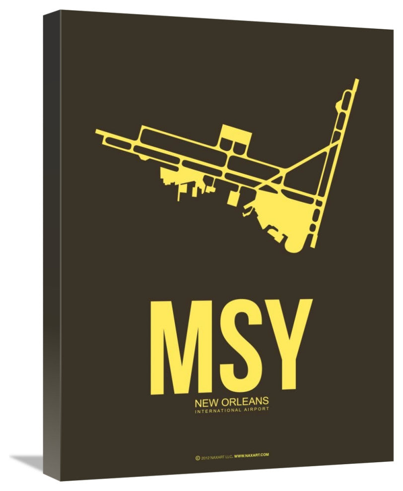 "MSY New Orleans Poster 3" Fine Art Print