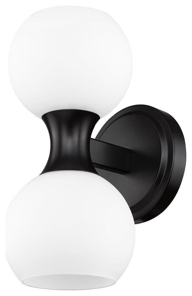 Z-LITE 2-Light Wall Sconce, Matte Black