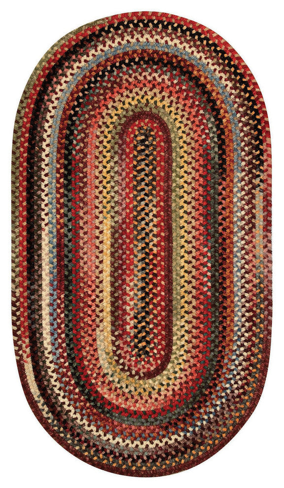 Capel Eaton Multicolor 0442_900 Braided Rugs - 7' X 9' Oval