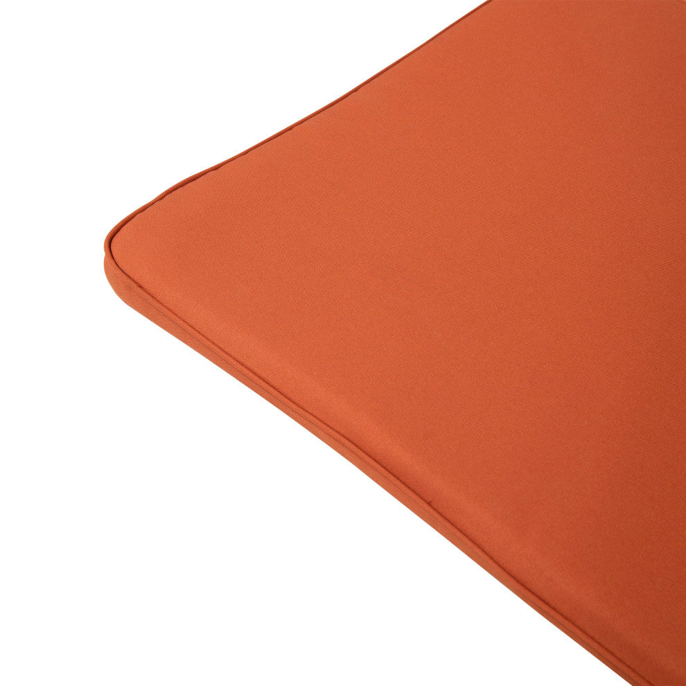 Teresa Outdoor Fabric Chaise Lounge Cushion, Rust Orange